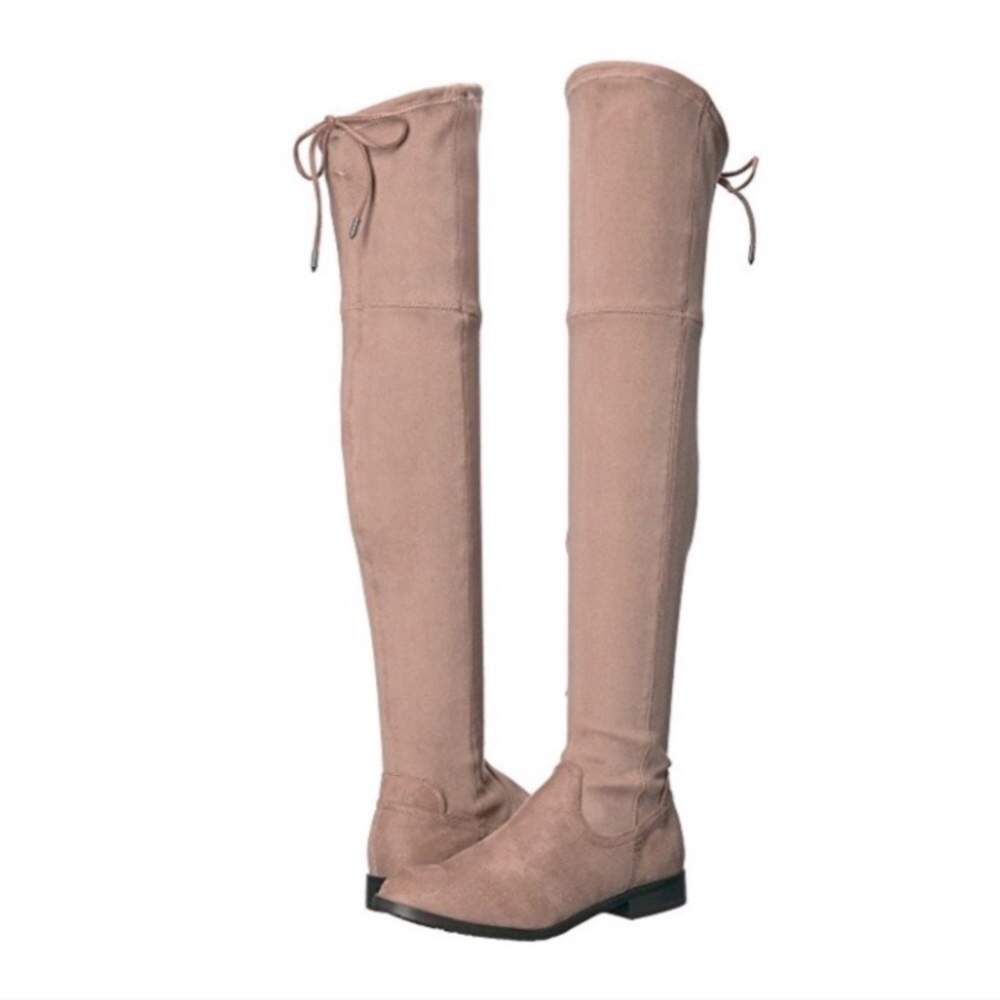 Dolce Vita Neely Taupe Suede OTK Boots NEW Size 8
